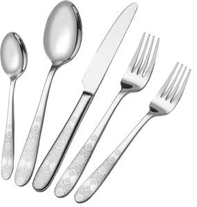 Ensemble de couverts en métal pour table, cuillère et fourchette, pour la table à manger, la cuisine, la restauration - Product Image 1