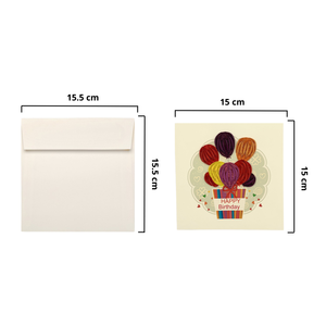 Colorful Quilling Card <b>Balloon</b> Birthday Card With Striped Basket And Red Bow Rectangle Quilled Card Cardstock Greeting Card - Product Image 2