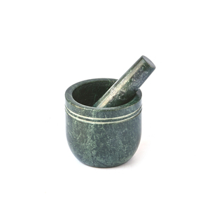 Ensemble mortier et pilon miniature en marbre MAE MNP-020 personnalisé, fait main, 4"x2.5", broyeur d'épices, presse-ail de cuisine, écologique, vente en gros - Product Image 3