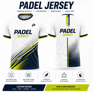 Camiseta de Pádel Personalizada OEM, Sublimada, Deportiva, de Secado Rápido, Transpirable, Uniforme de Equipo con Logotipo Personalizado - Product Image 1