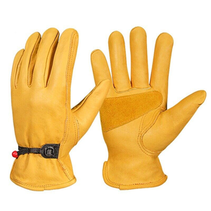 Guantes de Trabajo de Cuero Vacuno de Alta Calidad con Forro de Tela de Aramida, Guantes de Seguridad para Conductores de Camiones y Mecánicos al por Mayor - Product Image 4