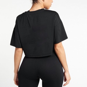 Nuevas telas de máxima comodidad para camisetas de cuello redondo de algodón/poliéster para mujer, camiseta de manga corta de verano, camiseta estampada informal para mujer - Product Image 4