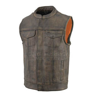 Gilet en cuir haute performance, gilet en cuir de qualité course, gilet en cuir pour motard, fabriqué au Pakistan - Product Image 5