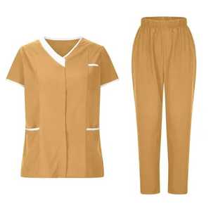 2026 Medical Nursing Scrub <b>Sets</b> Custom Logo Printing High Quality Knitted Fabric Hospital Uniform for Men Needle Detection - Product Image 2