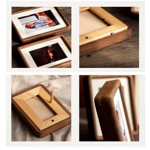 Home Decor Personalized Gifts Mini <b>Small</b> Table-top Premium Solid Teak Walnut Wooden Photo <b>Frame</b> Wood <b>Picture</b> <b>Frame</b> - Product Image 6