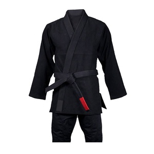 Traje de Karate Negro Personalizable 2021, Duradero, de Algodón/Poliéster, Secado Rápido, Cómodo, para Entrenamiento, OEM, Ropa de Artes Marciales Moytei - Product Image 2