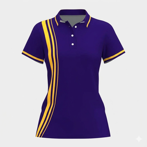 Women's Polo Shirt Blue Green Copper <b>Tree</b> Print 100% Polyester Short Sleeve Breathable Casual Knitted Sublimation Transfer Print - Product Image 4