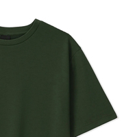 Kaos Wanita Lengan Pendek Warna Hijau Tua Ukuran Besar Terlaris Musim Panas, Kerah Bulat, Bahan Katun Bernapas Cepat Kering, Pakaian Kasual