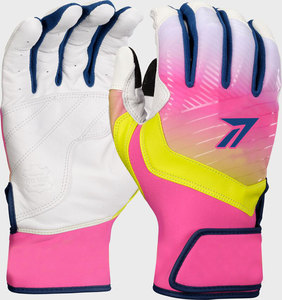 Guantes de Bateo de Béisbol y Sóftbol con Logotipo Personalizado, Palma de Cuero Genuino, Parte Trasera de Spandex Elástico en 4 Direcciones, Pedido al por Mayor, Fabricante de Pakistán - Product Image 1