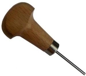 Outil de perçage et d'ébavurage pour bijoux en fer, ensemble de gravoirs, 3 formes irrégulières, manche en bois, support universel, modèle en aluminium 318B - Product Image 2