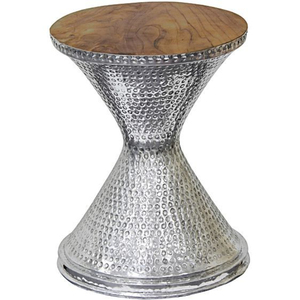 Tabouret en métal doré, design industriel, meuble d'appoint fait main pour salon, usage domestique, poufs et tabourets industriels - Product Image 6