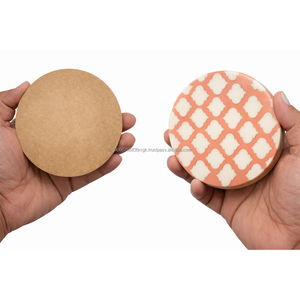 AG Elements - Posavasos de Resina Epoxi con Diseño Geométrico Marroquí, 4 Pulgadas, Ecológico, Resistente al Calor, Duradero, Antideslizante, para Bebidas, Café o Comedor - Product Image 4