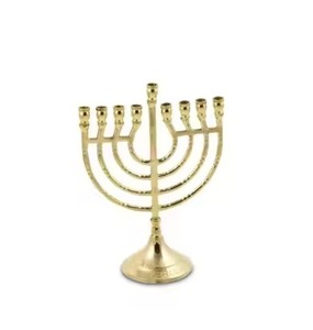 Candelabro de Metal para Menorah, Candelabro Judío para Hanukkah, Portavelas Decorativo, Elegante Adorno Religioso para el Hogar - Product Image 3