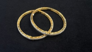 Modernas Pulseras de Cristal con Baño de Oro TISHYA DIAMOND, Aleación de Cobre, Joyería de Moda para Mujer, para Bodas y Eventos, Micro Pulseras - Product Image 5