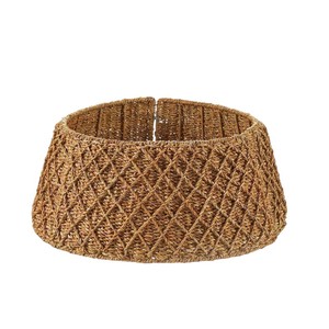 Collar para Árbol de Navidad Hecho a Mano con Hierba Marina, Base Rústica para Árbol, Cubierta para Cesta, Decoración Navideña - Product Image 1