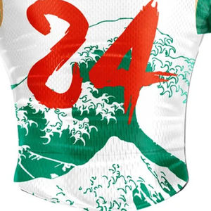 Maillot de football américain personnalisé en usine, imprimé par sublimation, pour équipes sportives, manches courtes, léger, en polyester, fournisseur OEM - Product Image 2