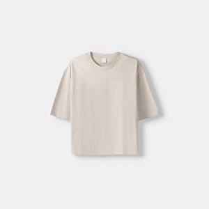 เสื้อยืดคอตตอนเปล่าเนื้อหนัก 230GSM ขายส่ง แบบยูนิเซ็กส์ แขนสั้น สกรีนโลโก้ได้ ทรงหลวม ระบายอากาศดี ผู้ผลิตเสื้อยืด OEM - Product Image 1