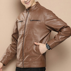 Veste en cuir de style vintage confortable à prix avantageux, qualité supérieure, cuir de vachette original 100% véritable, doublure en lin pour hommes - Product Image 2