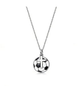 Collier de football personnalisé, pendentif, bijoux, fabricant OEM ODM, cadeau sportif personnalisé de haute qualité pour les fans, les équipes, les clubs, vente en gros - Product Image 2