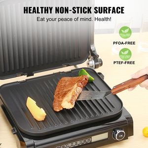14.4 \ "piastra elettrica commerciale 1800W griglia da banco per interni antiaderente in ferro piastra di cottura ristorante con griglia Tepnad 7 1 - Product Image 6