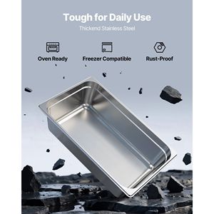 1 confezione da tavola a grandezza naturale in acciaio inossidabile vaschetta a vapore da 6 pollici in profondità ristorante Anti-marmellata Hotel per ristorazione a Buffet casa a prova di ruggine - Product Image 2