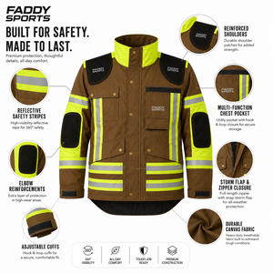 Custom High Visibility Safety <b>Jacket</b> Reflective Strip Workwear <b>Waterproof</b> <b>Hi</b>-<b>Vis</b> Winter Construction Bomber Safety Uniform - Product Image 4