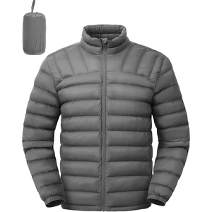 Men's Classic <b>Packable</b> Winter Puffer <b>Jacket</b> New Design Casual Style Weatherproof Breathable Zipper Closure Cotton Filling Woven - Product Image 4