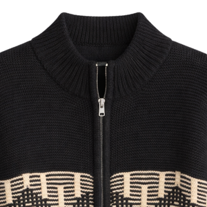 Chaqueta de Punto Fairisle para Mujer, con Cierre Frontal, Estampada, de Manga Larga, Cálida, Estilo Cárdigan, para Uso Diario - Product Image 6