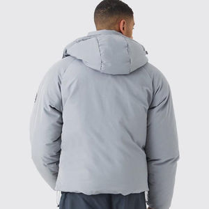 Chaqueta de Plumón para Hombre, Estilo Gótico, Diseño Personalizado, Acolchada, con Capucha, Cuello Alto, Relleno Grueso - Product Image 2