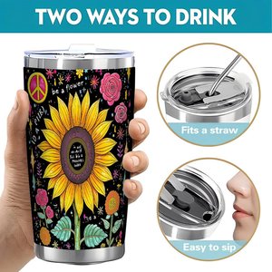 Gobelet isotherme en acier inoxydable 20oz à double paroi, personnalisable par sublimation, avec couvercle, pour café, thé, voyage - Product Image 5