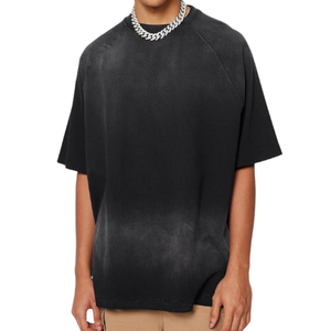 Camisetas de Hombre de Manga Corta Tejidas al por Mayor, Lavadas con Ácido, Estilo de Verano en Tendencia, Secado Rápido, Transpirables, 100% Algodón - Product Image 3