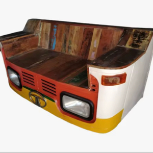 Muebles de Oficina Industriales Modernos, Sofá Ecológico Estilo Camión Vintage, Reproducción Ambassador de Dos Plazas con Luces, para Sala de Estar/Apartamento - Product Image 1