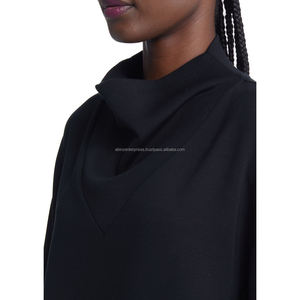 เสื้อสเวตเตอร์คอเสื้อแห้งเร็วสำหรับผู้หญิงเสื้อสเวตเชิ้ตแขนครึ่งแขนใส่สบายสีล้วนดีไซน์พิมพ์ลายสำหรับผู้ใหญ่อุปกรณ์เสริมสำหรับมื้อกลางวัน - Product Image 4