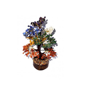 Natural Seven Chakra Gemstone <b>Trees</b> With Agate Slice Base Feng Shui India Figurine Healing 7 Chakra <b>Crystal</b> Money <b>Tree</b> - Product Image 3