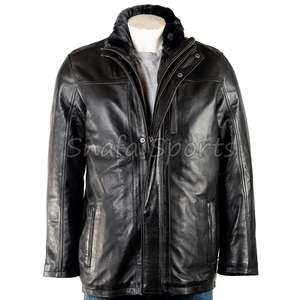 Winter <b>Jacket</b> Outdoor Winter Warm Thick Sheepskin Lamb Fur <b>Long</b> Shearling <b>Leather</b> <b>Jacket</b> Men with Fur Design - Product Image 6