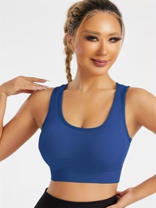 Premium Seamless Workout Top Sport <b>Bra</b> | Ribbed Band Active Crop Bralette | Women High <b>Stretch</b> Elastic Training Apparel - Product Image 3