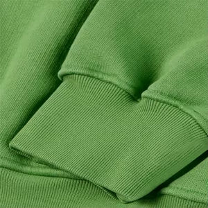Custom Plain Green Pullover Hoodie Unisex Cotton Fleece Oversized <b>Sweatshirt</b> with Kangaroo Pocket - Product Image 3