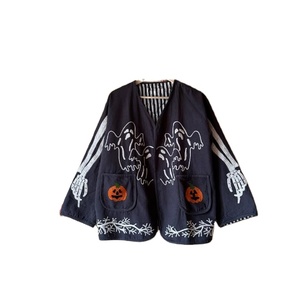 Veste en coton faite à la main pour les femmes respirant Halloween Festival broderie avec bord brut tissé méthode de tissage pour les cadeaux de fêtes - Product Image 1