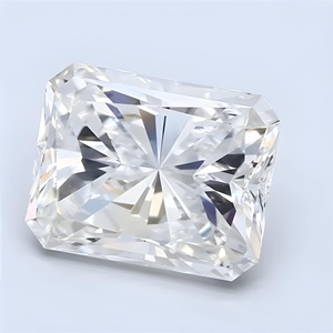 RCK Global 1-2ct Solitaire en diamant de laboratoire à taille radiant allongée, D-F VS+, certifié CVD, sélectionné à la main, effet glace pilée, pour bijoux sur mesure - Product Image 1