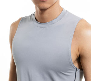 Camisetas sin Mangas para Hombre 100% Poliéster, Ropa Deportiva Transpirable para Correr, Chaleco de Gimnasio Personalizado, Camisetas sin Mangas para Hombre - Product Image 2