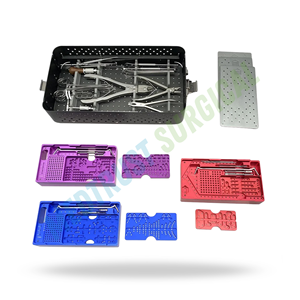 Kit d'instruments chirurgicaux orthopédiques pour plaques de blocage de petits fragments, en acier inoxydable, manuel - Product Image 3