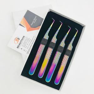 Pinzas profesionales de volumen puntiagudo de 7mm Pinzas de extensión de pestañas de acero inoxidable de ángulo de 90 grados de alta calidad Sostenibles - Product Image 1