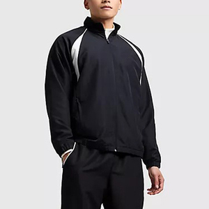 Ensemble de survêtement coupe-vent d'hiver pour homme de haute qualité, avec empiècements, grande taille, en polyester et nylon, séchage rapide, tenue de sport décontractée - Product Image 1
