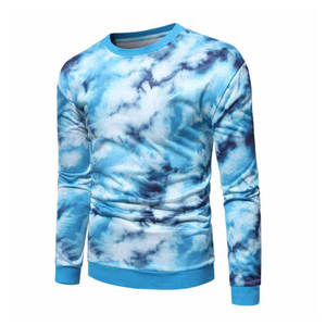 Men's Tie-Dye Crew Neck Pullover Long Sleeve Slim Fit Sweatshirt Casual Summer Wear High Quality Custom Design Sweatshirts - Product Image 1