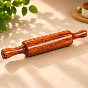 Rodillo de Madera de Acacia para Cocina, Rodillo de Madera Natural para Roti, Chapati, Paratha, Pizza, Herramienta para Hornear y Cocinar - Product Image 1