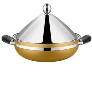 Bol de service élégant en métal filigrané avec couvercle en verre et poignées, chauffe-plat de luxe pour mariage et banquet - Product Image 5