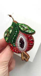 Premium Embroidered Beaded Brooch Handmade Decorative Fashion <b>Pin</b> for Jackets and Bags - Product Image 3