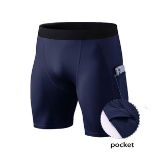 New Mens Compression Running Shorts Solid Base <b>Layer</b> Tights Gym Fitness Sport Workout Shorts Male Legging Pocket - Product Image 3
