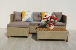 High Quality Modern Luxury Outdoor Rattan Sofa Set Cushion Waterproof Garden Furniture Hotel Patio Living Room Apartment - Product Image 2