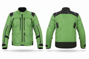Veste de moto en polyester respirant de qualité supérieure avec bandes réfléchissantes, imperméable et durable, équipement de conduite en plein air - Product Image 2